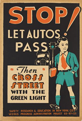 DESIGNER UNKNOWN [Safety Research & Education in New York City]. Group of 5 posters.